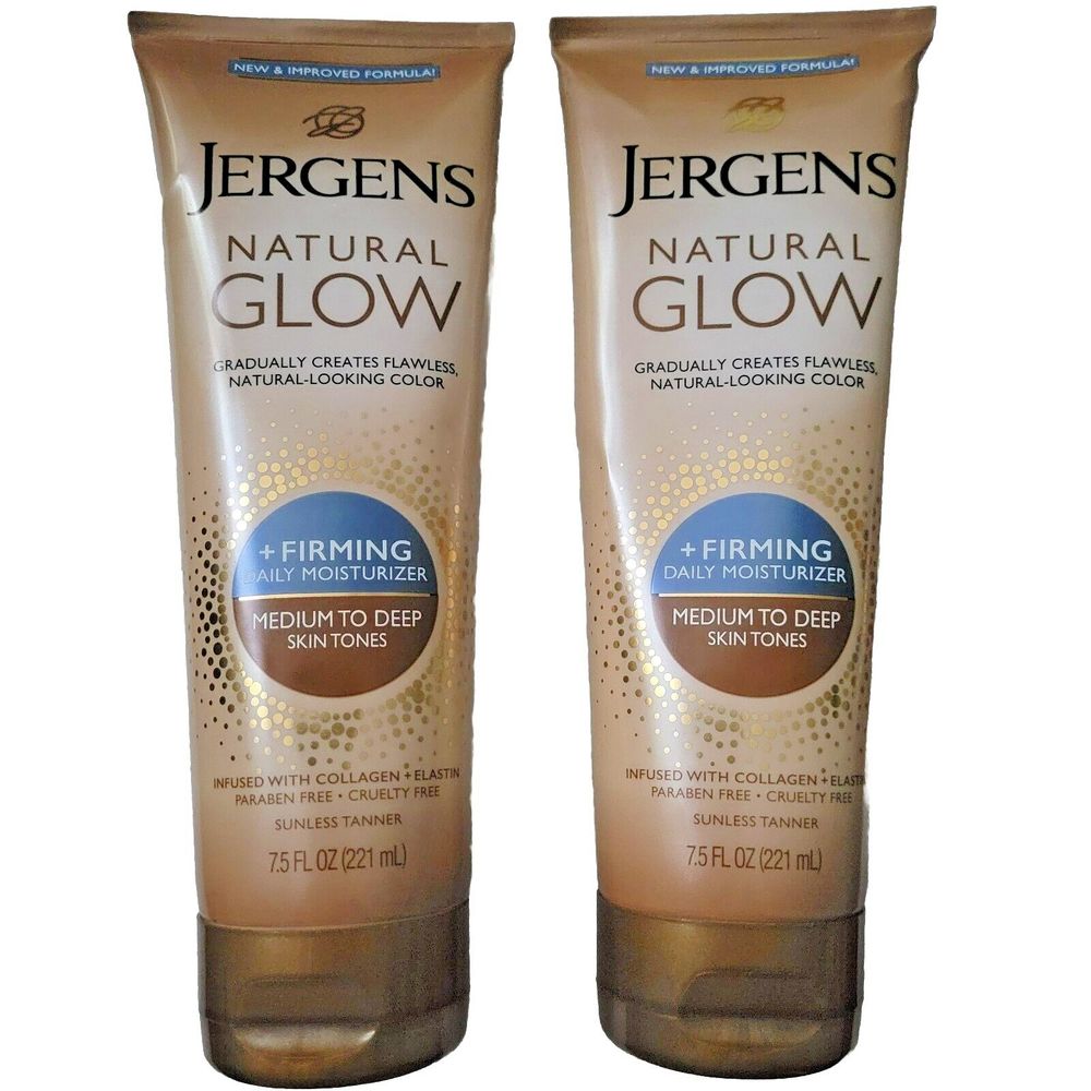 Jergens Natural Glow Self Tanner Medium to Deep 7.5oz 2 Pack